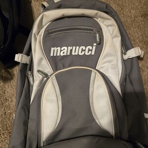 Marucci Gray and White Men's Backpack